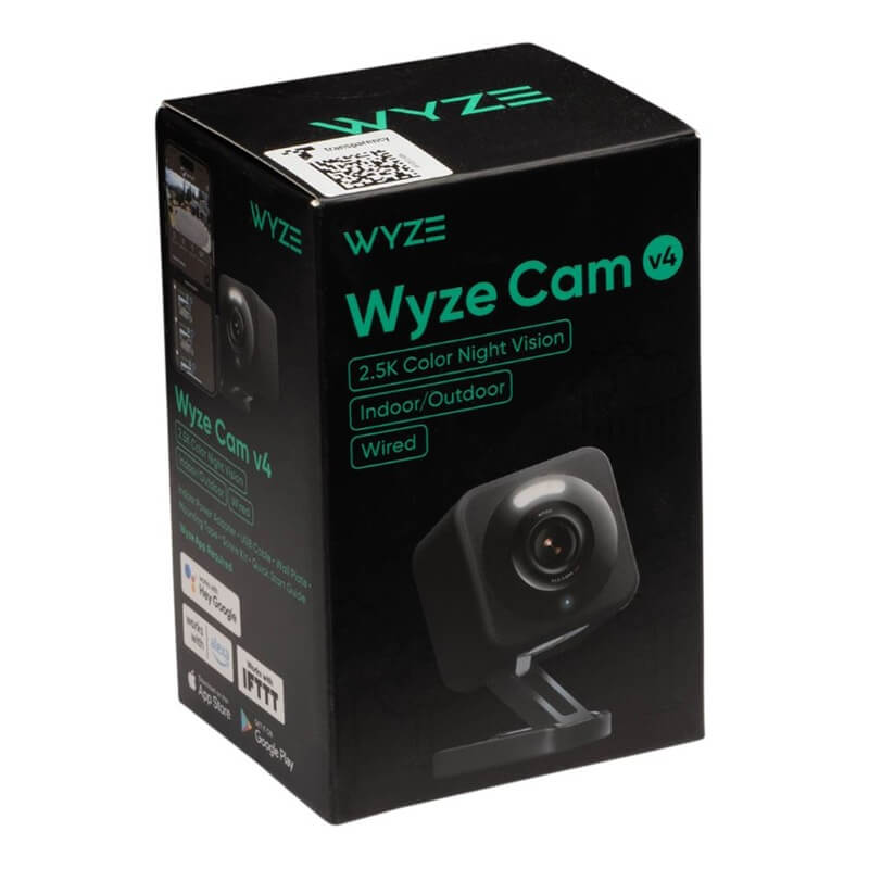 Camera de supraveghere Smart Wyze Cam V4, Color Night Vision, 2.5K QHD resolution, Negru