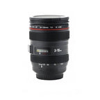 Cana multifunctionala Edman tip obiectiv foto, Termica, Portabila, 400ml, Negru