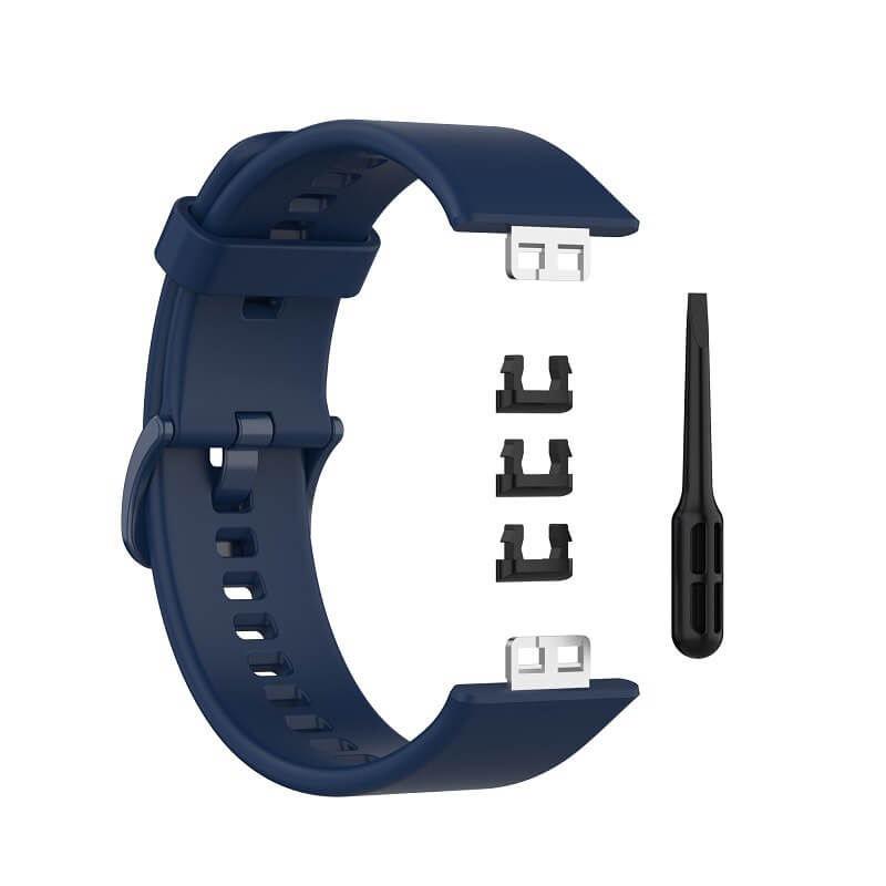 Curea Bratara Edman pentru Huawei Watch Fit, siliconica, Gri Petrol