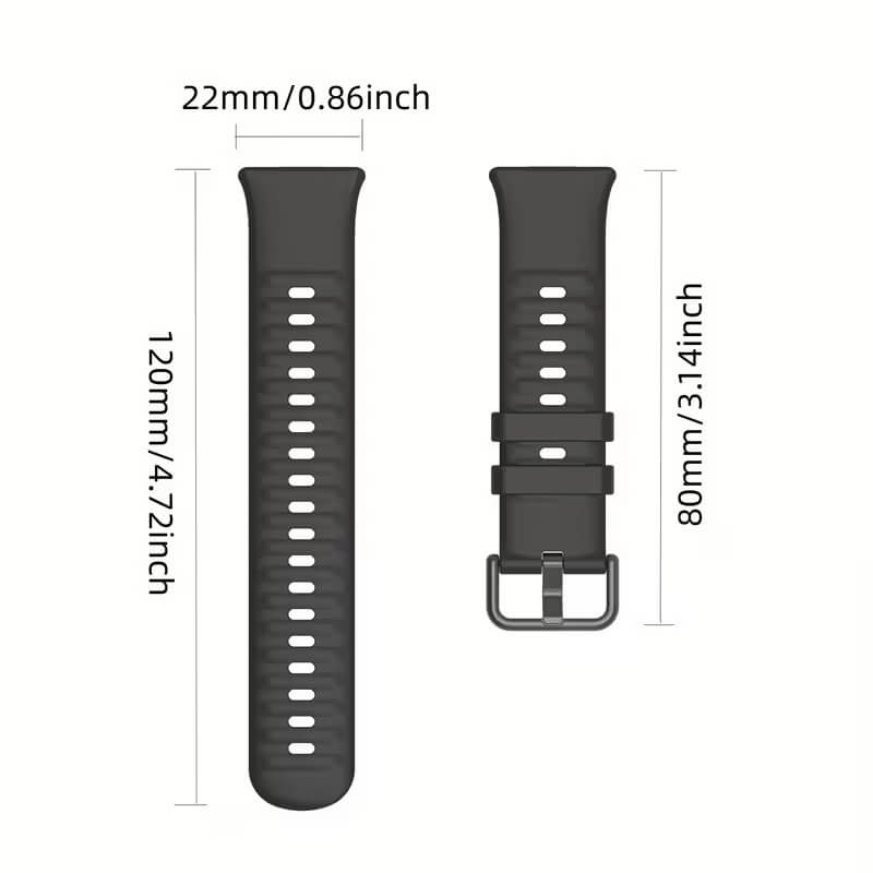 Curea bratara Edman siliconica pentru Huawei Watch Fit 3/4/4 Pro, Negru