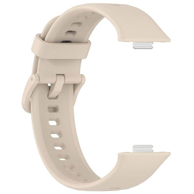 Curea bratara Edman siliconica pentru Huawei Watch Fit 3/4/4 Pro, Crem