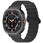 Curea cu prindere magnetica Edman siliconica compatibila Galaxy Watch Ultra, Negru