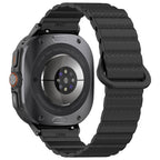 Curea cu prindere magnetica Edman siliconica compatibila Galaxy Watch Ultra, Negru