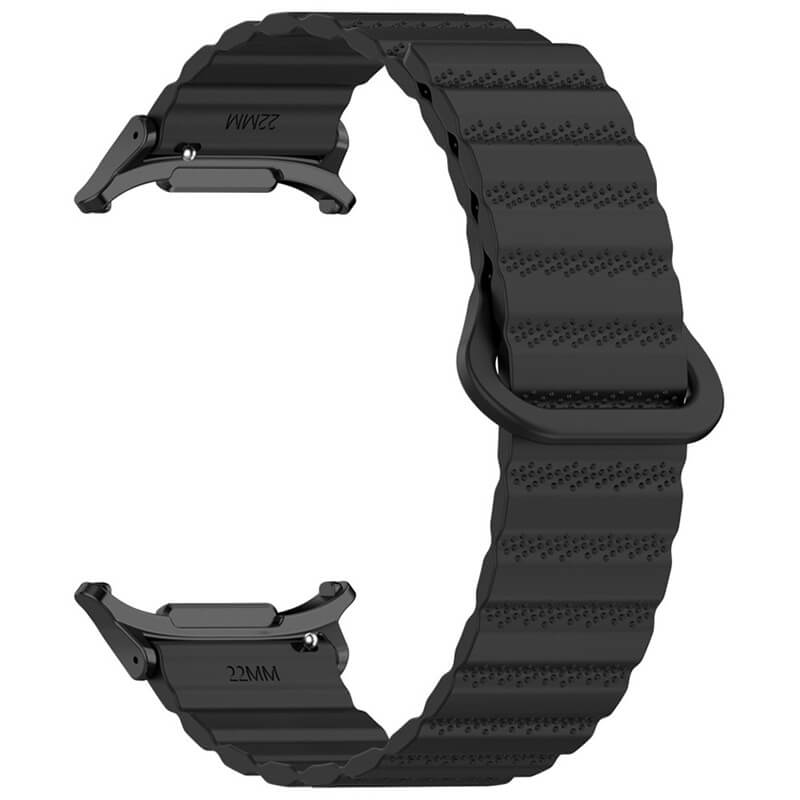 Curea cu prindere magnetica Edman siliconica compatibila Galaxy Watch Ultra, Negru