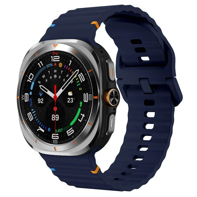 Curea Edman siliconica compatibila Galaxy Watch Ultra, Albastru