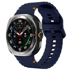 Curea Edman siliconica compatibila Galaxy Watch Ultra, Albastru