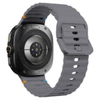 Curea Edman siliconica compatibila Galaxy Watch Ultra, Gri Inchis