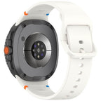Curea Edman siliconica S/M compatibila Galaxy Watch 8 / Watch 8 Classic, Alb