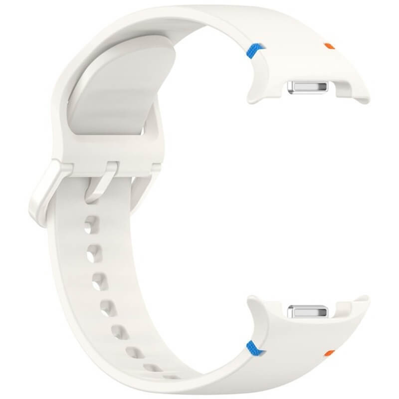 Curea Edman siliconica S/M compatibila Galaxy Watch 8 / Watch 8 Classic, Alb