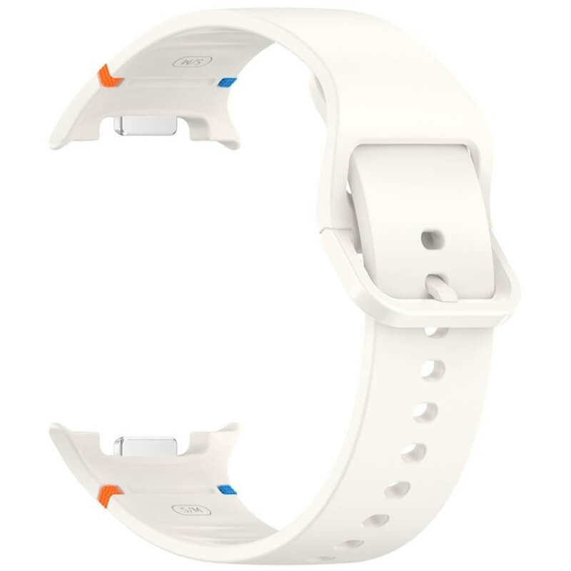 Curea Edman siliconica S/M compatibila Galaxy Watch 8 / Watch 8 Classic, Alb