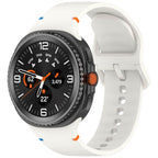 Curea Edman siliconica S/M compatibila Galaxy Watch 8 / Watch 8 Classic, Alb