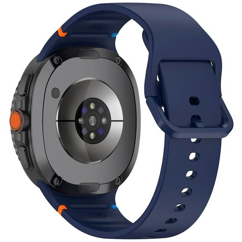 Curea Edman siliconica S/M compatibila Galaxy Watch 8 / Watch 8 Classic, Albastru