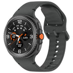 Curea Edman siliconica S/M compatibila Galaxy Watch 8 / Watch 8 Classic, Graphite