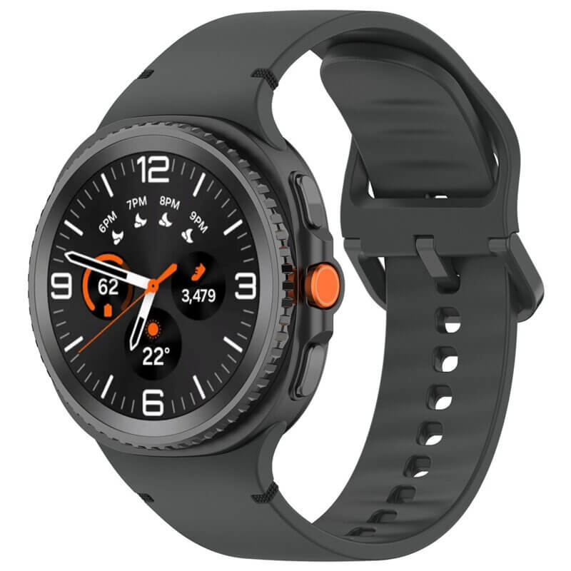 Curea Edman siliconica S/M compatibila Galaxy Watch 8 / Watch 8 Classic, Graphite