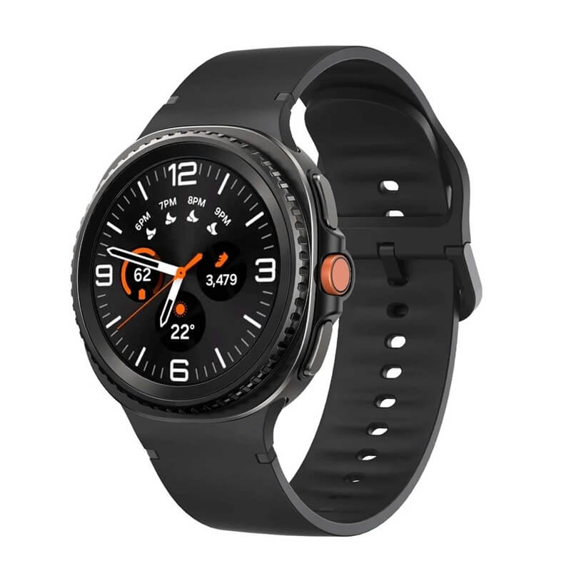 Curea Edman siliconica S/M compatibila Galaxy Watch 8 / Watch 8 Classic, Negru