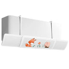 Deflector aer conditionat Edman retractabil, plastic rezistent, model animale, Alb