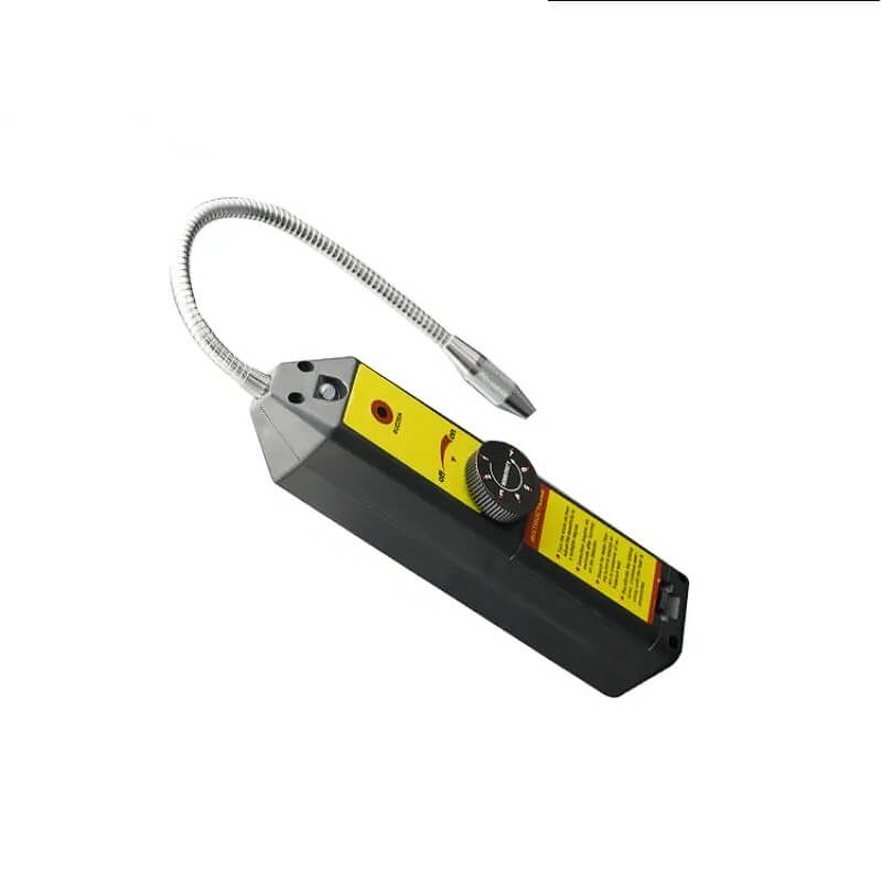 Detector MOTOR10 cu precizie a scurgerilor de freon din sisteme frigorific, sonda flexibila si lanterna, Negru