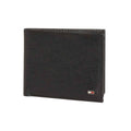 Portofel Tommy Hilfiger Black Leather Bi-Fold Wallet, din piele, Negru