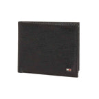 Portofel Tommy Hilfiger Black Leather Bi-Fold Wallet, din piele, Negru