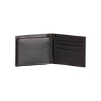 Portofel Tommy Hilfiger Black Leather Bi-Fold Wallet, din piele, Negru