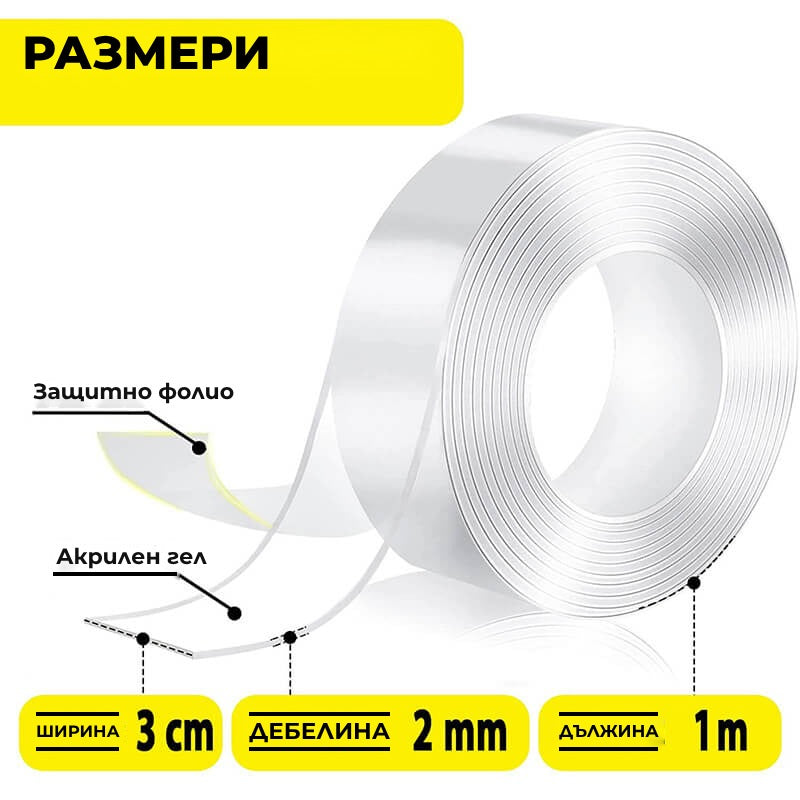 banda-dublu-adeziva-puternica-cu-tehnologie-nano-edman-transparenta-siliconica-rezistenta-la-apa-reutilizabila-nu-lasa-urme-grosime-2mm-latime-3-cm-lungime-1m