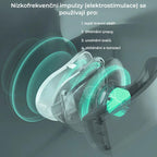 Aparat masaj cervical cu impulsuri electromagnetice, cu incalzire, portabil, 3 moduri de masaj, 15 nivele de intensitate, USB, Edman, Alb