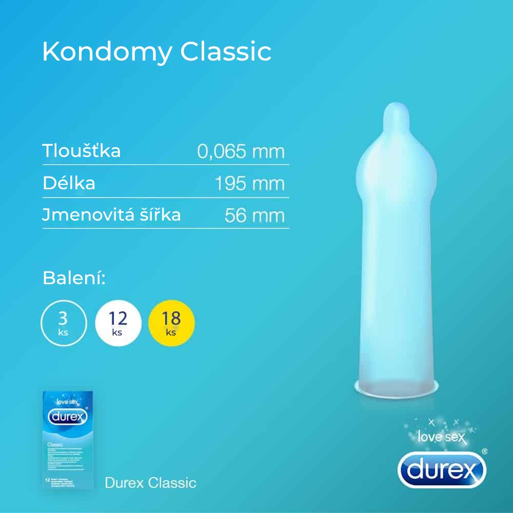 Durex Classic - cutie 18 bucati