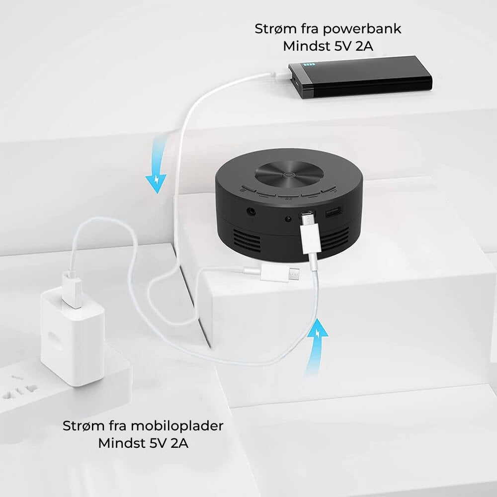Mini Videoproiector portabil Edman YT200 LED, 1080P, USB, Negru