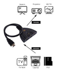 Adaptor HDMI 4k Edman cu 3 porturi, Switch Splitter, negru