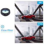 Set lentile 10 in 1 profesionale pentru telefoane si tablete Apexel DG10 - 10 in 1, prindere filet 17mm, Fisheye, Macro 15x, Wide, Telescope 2x, Kaleidoscope, CPL, Flow, Radial, Star, cu clip universal