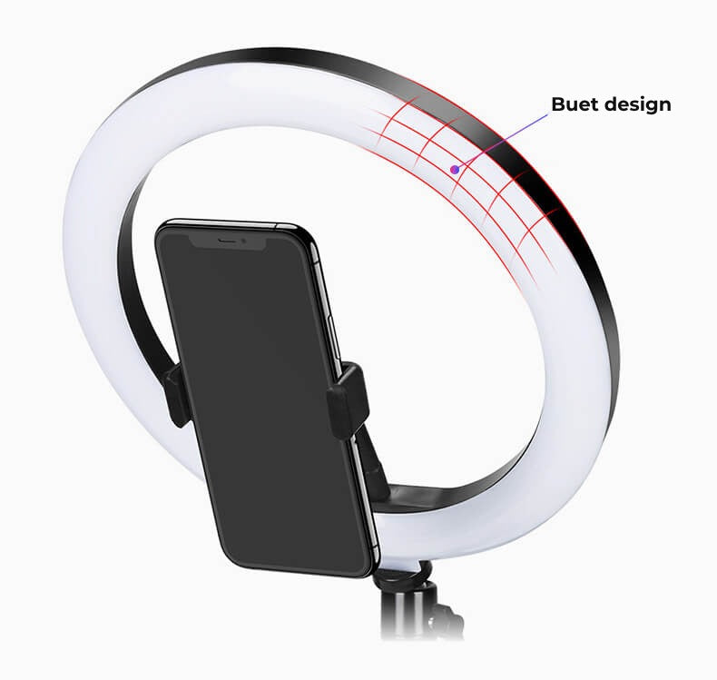 Lampa circulara Selfie Ring Light Apexel APL-FL10JJ14Y, diametru 26cm, cu tripod/trepied si suport telefon