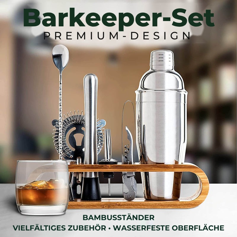 Set-de-Barman-pentru-bauturi-Edman-suport-din-bambus-Shaker-Cobbler-550-ml-10-Piese-Otel-Inoxidabil-Argintiu