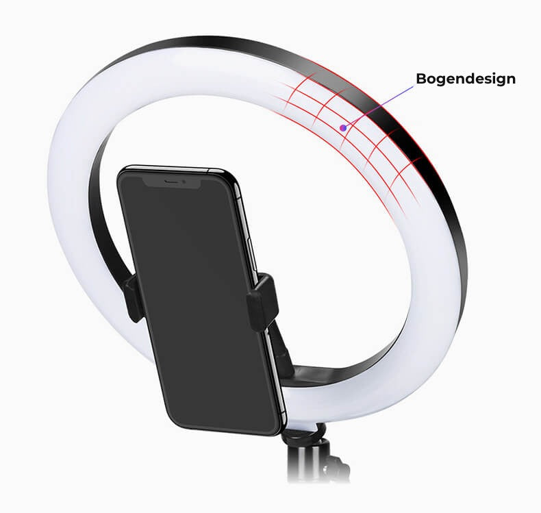 Lampa circulara Selfie Ring Light Apexel APL-FL10JJ14Y, diametru 26cm, cu tripod/trepied si suport telefon