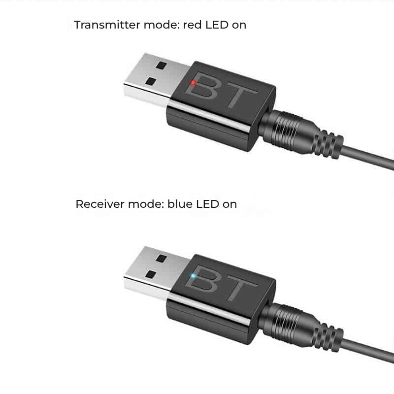 Adaptor Emitator/Receptor Edman BKTV Bluetooth 5, DAC 2 in 1, intrare AUX, iesire audio, jack 3.5 mm