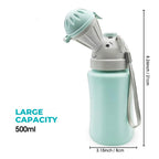 Olita portabila Edman pentru baieti, rezistent la scurgeri, toaleta de urgenta pentru calatorii cu masina in Aer liber, camping, parc, plaja, 480ml, Albastru