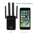 Amplificator de Semnal Wireless Edman, Range Extender Retea WIFI, Retea 2,4GHz, Viteza 300Mbs, 4 Antene, Slot LAN, Compatibil cu 3G / 4G / 5G, Raza de actiune pana la 300M, Negru