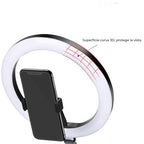 Lampa circulara Selfie Ring Light Apexel APL-FL10JJ13Y, diametru 26cm, cu tripod/trepied mini si suport telefon