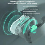 Aparat masaj cervical cu impulsuri electromagnetice, cu incalzire, portabil, 3 moduri de masaj, 15 nivele de intensitate, USB, Edman, Alb