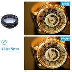 Set lentile 10 in 1 profesionale pentru telefoane si tablete Apexel DG10 - 10 in 1, prindere filet 17mm, Fisheye, Macro 15x, Wide, Telescope 2x, Kaleidoscope, CPL, Flow, Radial, Star, cu clip universal