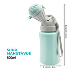 Olita portabila Edman pentru baieti, rezistent la scurgeri, toaleta de urgenta pentru calatorii cu masina in Aer liber, camping, parc, plaja, 480ml, Albastru