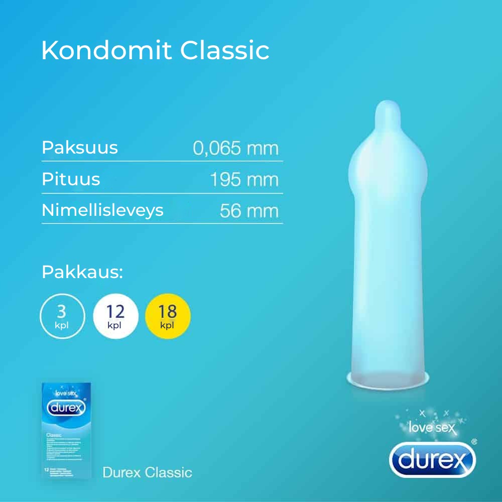 Durex Classic - cutie 18 bucati
