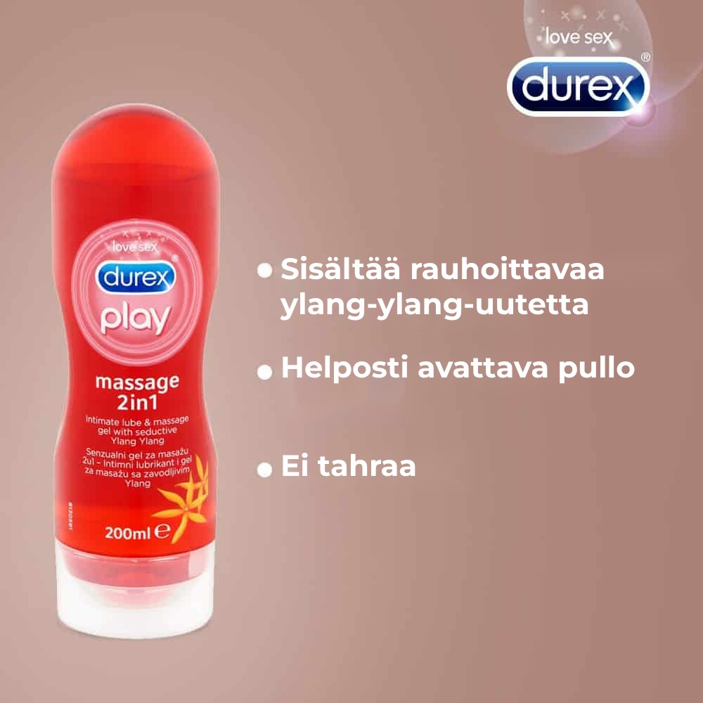 Lubrifiant Durex Play Massage 2 in 1 Sensual Ylang Ylang, 200 ml