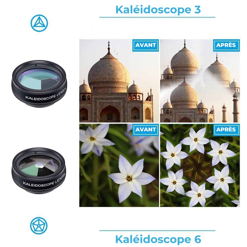 Set lentile 10 in 1 profesionale pentru telefoane si tablete Apexel DG10 - 10 in 1, prindere filet 17mm, Fisheye, Macro 15x, Wide, Telescope 2x, Kaleidoscope, CPL, Flow, Radial, Star, cu clip universal