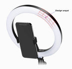 Lampa circulara Selfie Ring Light Apexel APL-FL10JJ14Y, diametru 26cm, cu tripod/trepied si suport telefon