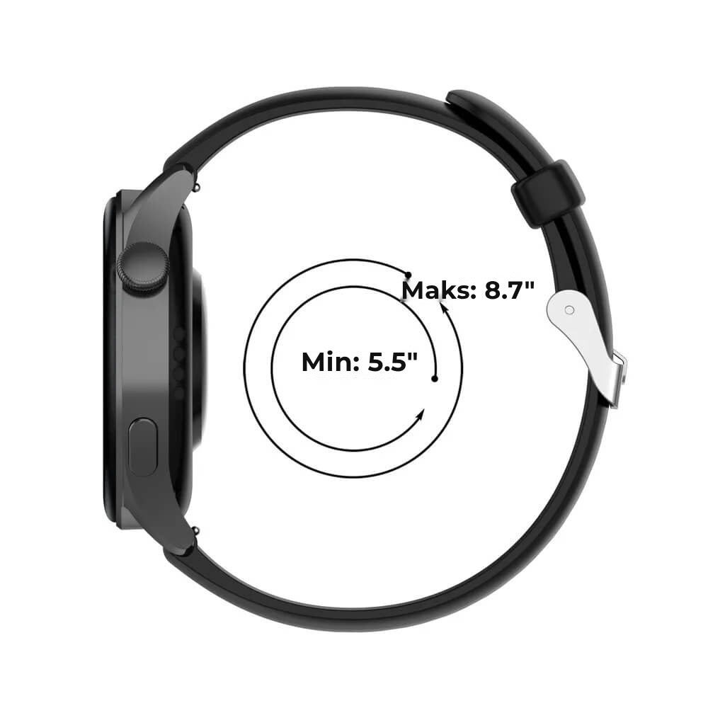 Curea Edman compatibila Huawei Watch 3, 22mm, Negru
