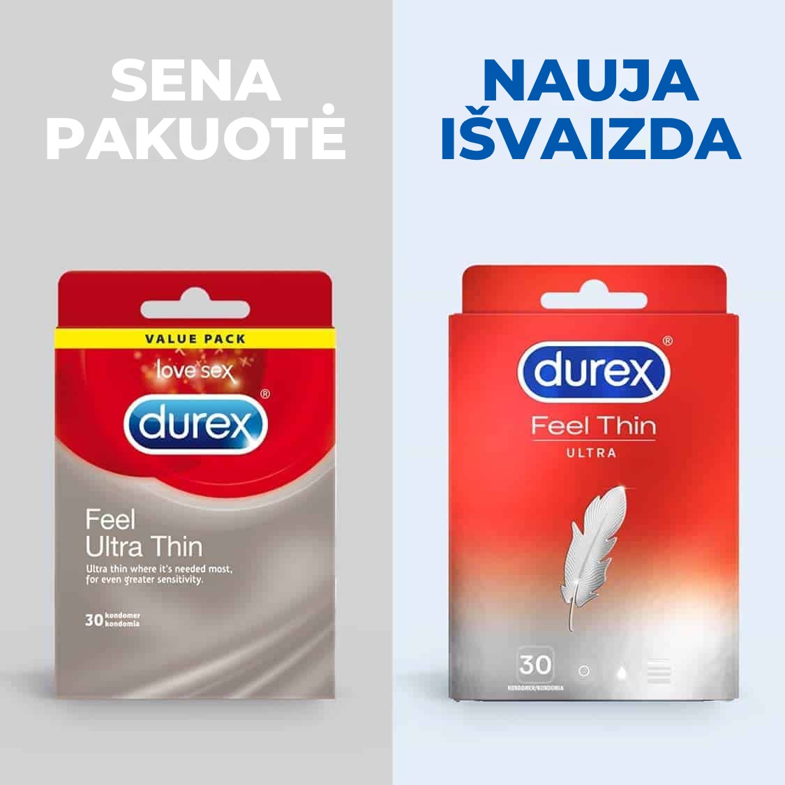 Prezervative Durex Featherlite Ultra Thin 30 bucati