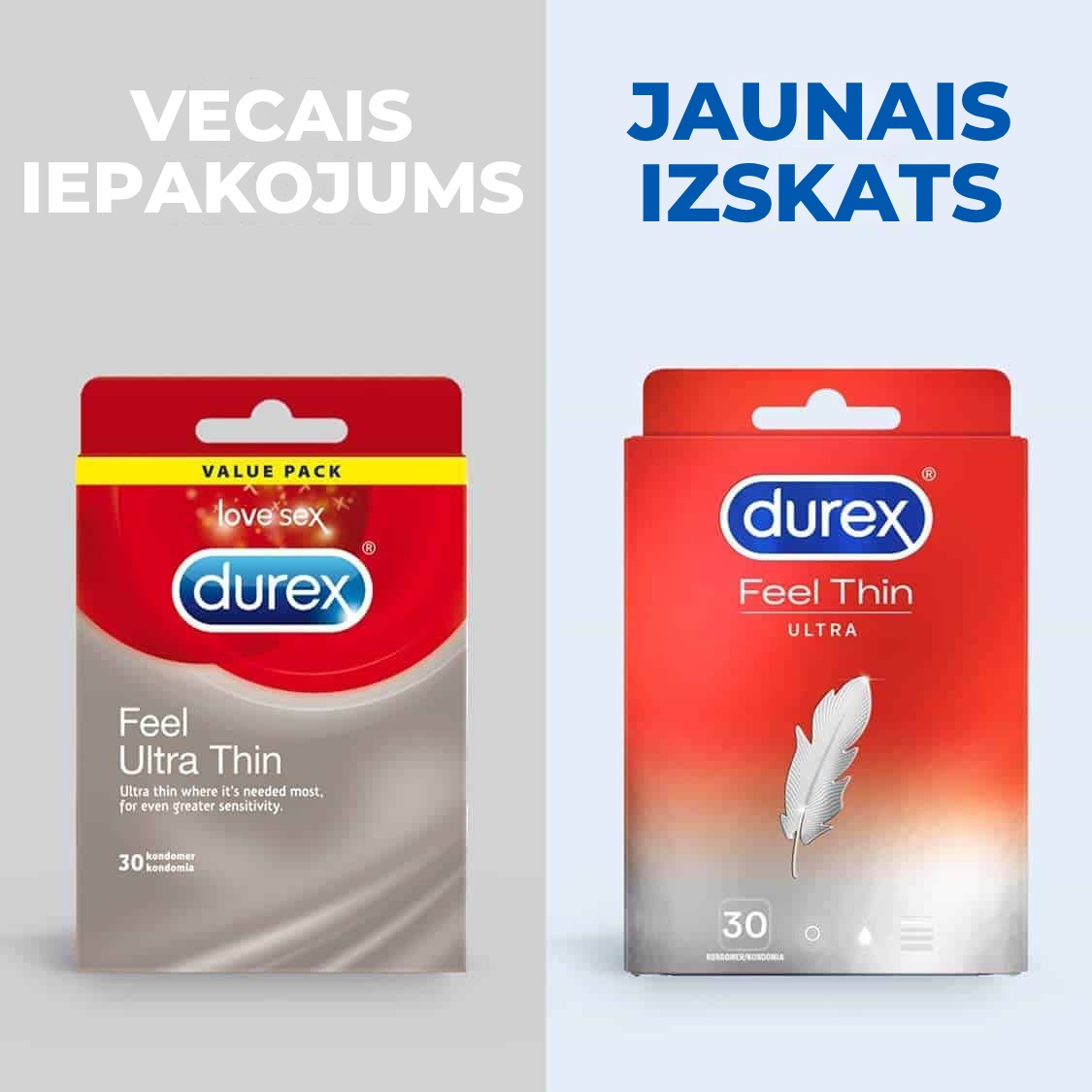Prezervative Durex Featherlite Ultra Thin 30 bucati