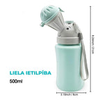 Olita portabila Edman pentru baieti, rezistent la scurgeri, toaleta de urgenta pentru calatorii cu masina in Aer liber, camping, parc, plaja, 480ml, Albastru