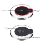 Incarcator wireless Qi Edman W10, pad pentru birou, alb-transparent, pentru Iphone Samsung Huawei LG, cablu micro USB inclus