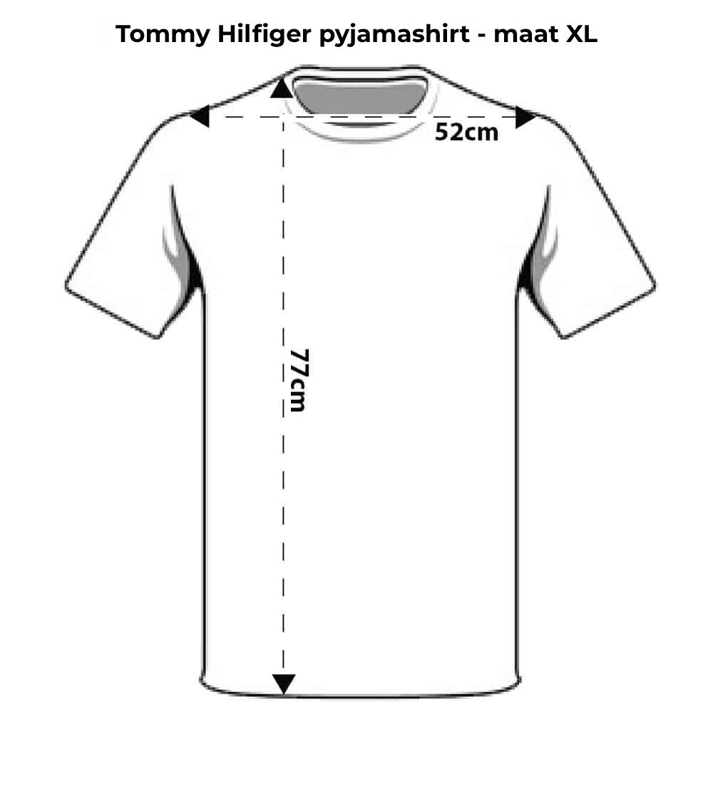 schita-tricou-marimi-pijama-tommy-hilfiger-marimea-XL